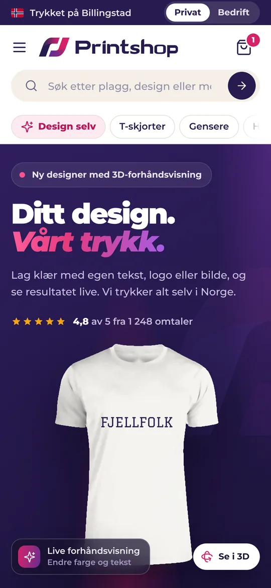Forslag C på mobil